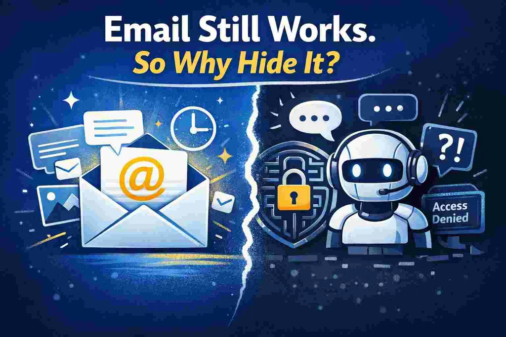 Email icon shown beside a chatbot icon