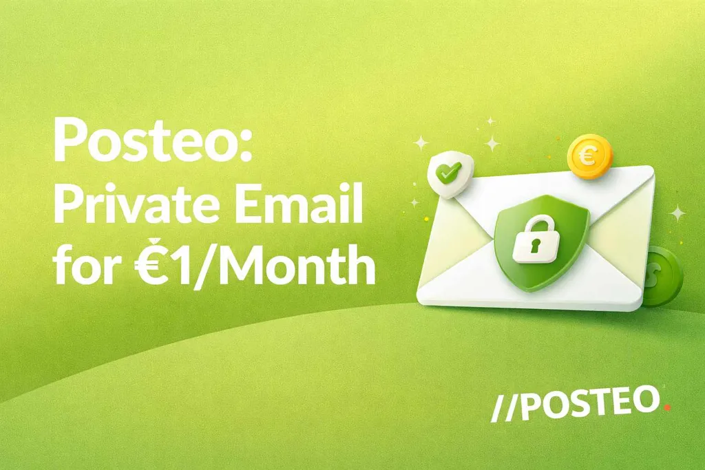 Posteo Review 2026 feature image showing the Posteo logo with an email privacy and security theme